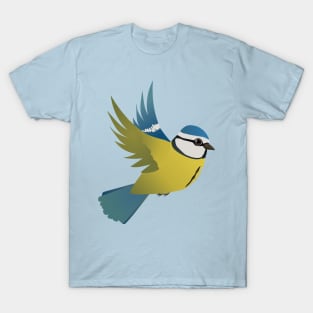 Flying bluetit bird T-Shirt